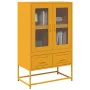 Aparador de acero amarillo mostaza 68x39x111,5 cm de , Aparadores - Ref: Foro24-853365, Precio: 145,96 €, Descuento: %
