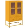 Aparador de acero amarillo mostaza 68x39x111,5 cm de , Aparadores - Ref: Foro24-853365, Precio: 145,96 €, Descuento: %
