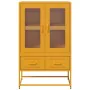 Aparador de acero amarillo mostaza 68x39x111,5 cm de , Aparadores - Ref: Foro24-853365, Precio: 145,96 €, Descuento: %