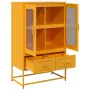 Aparador de acero amarillo mostaza 68x39x111,5 cm de , Aparadores - Ref: Foro24-853365, Precio: 145,96 €, Descuento: %