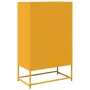 Aparador de acero amarillo mostaza 68x39x111,5 cm de , Aparadores - Ref: Foro24-853365, Precio: 145,96 €, Descuento: %