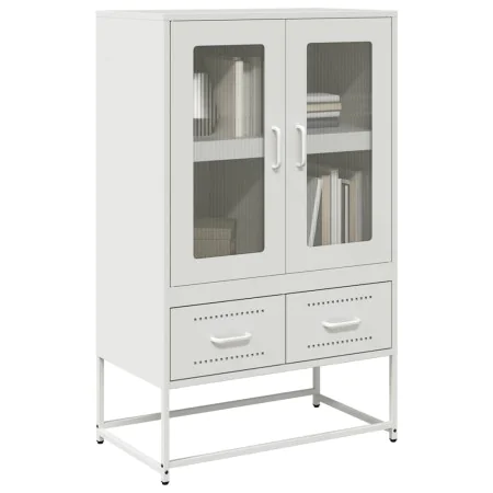 Aparador de acero blanco 68x39x111,5 cm de , Aparadores - Ref: Foro24-853367, Precio: 145,96 €, Descuento: %