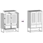 Aparador de acero blanco 68x39x111,5 cm de , Aparadores - Ref: Foro24-853367, Precio: 145,96 €, Descuento: %