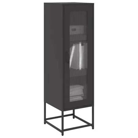 Aparador de acero laminado en frío negro 36x39x123 cm de , Aparadores - Ref: Foro24-853392, Precio: 90,10 €, Descuento: %