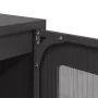Aparador de acero laminado en frío negro 36x39x123 cm de , Aparadores - Ref: Foro24-853392, Precio: 90,10 €, Descuento: %