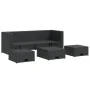 Set de muebles de jardín 4 pzas y cojines ratán sintético negro de vidaXL, Conjuntos de jardín - Ref: Foro24-43104, Precio: 3...