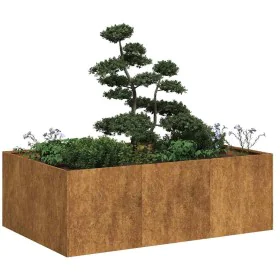 Jardinera oxidada 120x80x40 cm acero corten de , Maceteros y jardineras - Ref: Foro24-860751, Precio: 78,67 €, Descuento: %