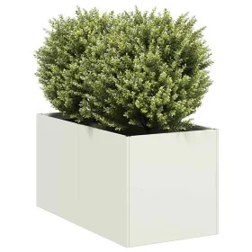 Cold-rolled white steel planter 40x80x40 cm by , Pots and planters - Ref: Foro24-860732, Price: 59,93 €, Discount: %