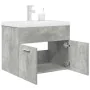 Mueble de baño con lavabo incorporado y grifo gris hormigón de , Muebles de baño - Ref: Foro24-3324889, Precio: 185,41 €, Des...