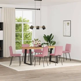 Sillas de comedor 6 unidades terciopelo rosa de , Sillas de comedor - Ref: Foro24-3315618, Precio: 261,07 €, Descuento: %