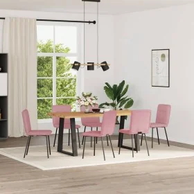 Sillas de comedor 6 unidades terciopelo rosa de , Sillas de comedor - Ref: Foro24-3315583, Precio: 247,36 €, Descuento: %