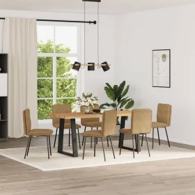 Sillas de comedor 6 unidades terciopelo marrón de , Sillas de comedor - Ref: Foro24-3315687, Precio: 253,68 €, Descuento: %