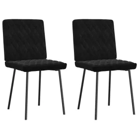 Sillas de comedor 2 unidades terciopelo negro de , Sillas de comedor - Ref: Foro24-4101109, Precio: 85,96 €, Descuento: %