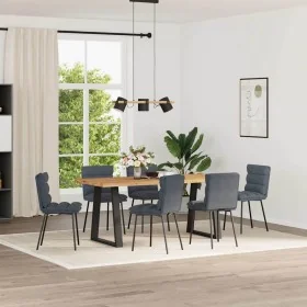 Sillas de comedor 6 unidades terciopelo gris oscuro de , Sillas de comedor - Ref: Foro24-3315653, Precio: 278,54 €, Descuento: %
