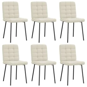 Esszimmerstühle, 6 Stück aus cremefarbenem Samt. von , Essstühle - Ref: Foro24-3315459, Preis: 254,28 €, Rabatt: %