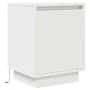Mesilla de noche con luces LED blanca 38x34x50 cm de , Mesitas de noche - Ref: Foro24-861265, Precio: 47,42 €, Descuento: %