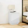 Mesilla de noche con luces LED blanca 38x34x50 cm de , Mesitas de noche - Ref: Foro24-861265, Precio: 47,42 €, Descuento: %