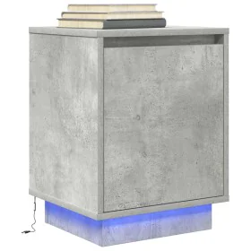 Mesilla de noche con luces LED gris hormigón 38x34x50 cm de , Mesitas de noche - Ref: Foro24-861271, Precio: 47,75 €, Descuen...