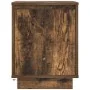 Smoked oak bedside table with LED lights 38x34x50 cm by , Nightstands - Ref: Foro24-861273, Price: 46,89 €, Discount: %