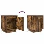 Smoked oak bedside table with LED lights 38x34x50 cm by , Nightstands - Ref: Foro24-861273, Price: 46,89 €, Discount: %