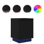 Mesilla de noche con luces LED negra 38x34x50 cm de , Mesitas de noche - Ref: Foro24-861267, Precio: 50,52 €, Descuento: %