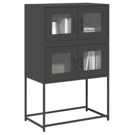 Schwarzer Stahlschrank 68x39x107 cm von , Sideboards - Ref: Foro24-853344, Preis: 95,31 €, Rabatt: %