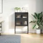 Aparador de acero negro 68x39x107 cm de , Aparadores - Ref: Foro24-853344, Precio: 95,31 €, Descuento: %