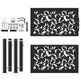 Garden gate design with black steel leaf 105x106 cm by , garden gates - Ref: Foro24-4100959, Price: 160,74 €, Discount: %