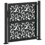 Puerta de jardín diseño hoja de acero negra 105x106 cm de , Puertas de jardín - Ref: Foro24-4100959, Precio: 160,74 €, Descue...