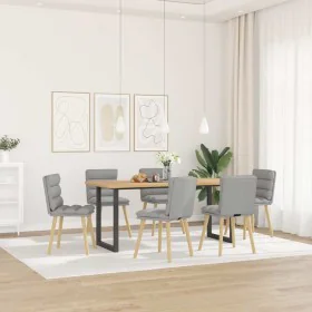 Sillas de comedor 6 uds tela gris nube de , Sillas de comedor - Ref: Foro24-3315672, Precio: 320,99 €, Descuento: %