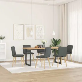 Sillas de comedor 6 unidades tela gris oscuro de , Sillas de comedor - Ref: Foro24-3315626, Precio: 314,58 €, Descuento: %
