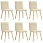 Esstischstühle, 6 Stück, Stoff in Cremefarbe. von , Essstühle - Ref: Foro24-3315597, Preis: 299,32 €, Rabatt: %