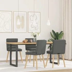 Sillas de comedor giratorias 4 unidades tela gris oscuro de , Sillas de comedor - Ref: Foro24-3315394, Precio: 214,98 €, Desc...