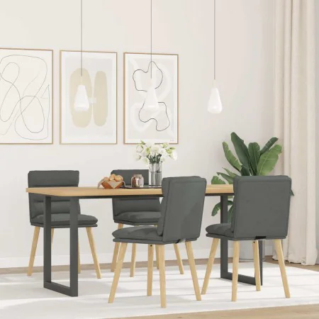 Drehbare Esszimmerstühle, 4 Stück, dunkelgraues Stoffpolster. von , Essstühle - Ref: Foro24-3315394, Preis: 214,98 €, Rabatt: %