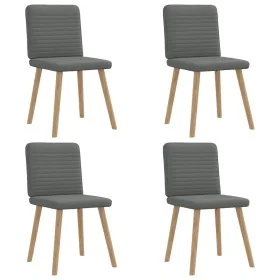 Sillas de comedor giratorias 4 unidades tela gris oscuro de , Sillas de comedor - Ref: Foro24-3315245, Precio: 200,18 €, Desc...