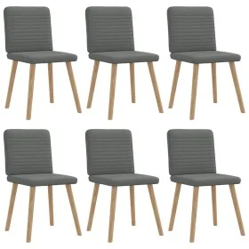 Sillas de comedor 6 unidades tela gris oscuro de , Sillas de comedor - Ref: Foro24-3315515, Precio: 299,06 €, Descuento: %