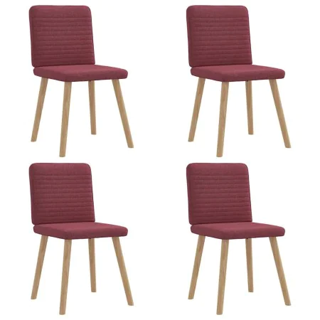 Essgruppenstühle, 4 Stück, Stoff in Weinrot. von , Essstühle - Ref: Foro24-3315247, Preis: 198,45 €, Rabatt: %