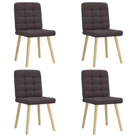Esszimmerstühle, 4 Stück, dunkelbrauner Stoff von , Essstühle - Ref: Foro24-3315195, Preis: 202,64 €, Rabatt: %