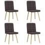 Sillas de comedor 4 unidades tela marrón oscuro de , Sillas de comedor - Ref: Foro24-3315195, Precio: 202,64 €, Descuento: %