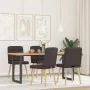 Sillas de comedor 4 unidades tela marrón oscuro de , Sillas de comedor - Ref: Foro24-3315195, Precio: 202,64 €, Descuento: %
