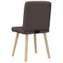 Sillas de comedor 4 unidades tela marrón oscuro de , Sillas de comedor - Ref: Foro24-3315195, Precio: 202,64 €, Descuento: %