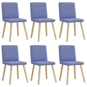 Sillas de comedor 6 uds tela azul jeans de , Sillas de comedor - Ref: Foro24-3315501, Precio: 297,77 €, Descuento: %
