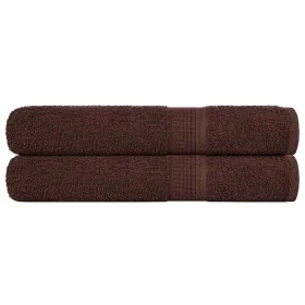 Toallas 2 uds 100% algodón marrón 100x200 cm 600 gsm de , Toallas - Ref: Foro24-136770, Precio: 40,35 €, Descuento: %