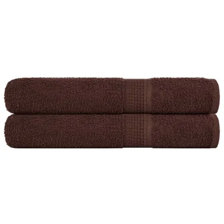 Toallas 2 uds 100% algodón marrón 100x200 cm 600 gsm de , Toallas - Ref: Foro24-136770, Precio: 40,35 €, Descuento: %
