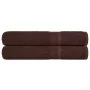 Toallas 2 uds 100% algodón marrón 100x200 cm 600 gsm de , Toallas - Ref: Foro24-136770, Precio: 40,35 €, Descuento: %