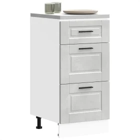 Mueble bajo de cocina porto gris cemento madera reconstituida de , Armarios de cocina - Ref: Foro24-854224, Precio: 82,43 €, ...