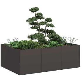 Jardinera de acero laminado en frío negro 120x80x40 cm de , Maceteros y jardineras - Ref: Foro24-860745, Precio: 95,29 €, Des...