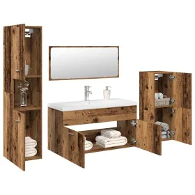 Juego de muebles de baño 5 piezas madera ingeniería envejecida de , Muebles de baño - Ref: Foro24-3328913, Precio: 436,93 €, ...
