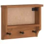 Perchero de pared SANDNES 45x12x35 cm madera maciza de pino de , Percheros para sombreros y abrigos - Ref: Foro24-4010451, Pr...