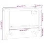 Perchero de pared SANDNES 45x12x35 cm madera maciza de pino de , Percheros para sombreros y abrigos - Ref: Foro24-4010451, Pr...
